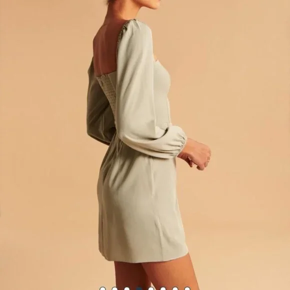 A&F Long-Sleeve Draped Skirt Mini Dress Sage  Green M is available for purchase on au PAY Market - Imported Goods Online  Store Co.Ltd. | au PAY Market - Online